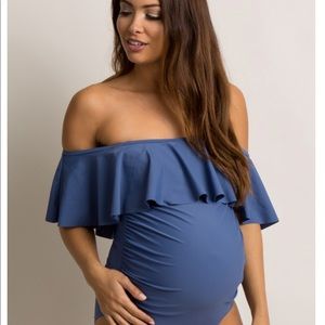 Pink Blush maternity swimsuit.